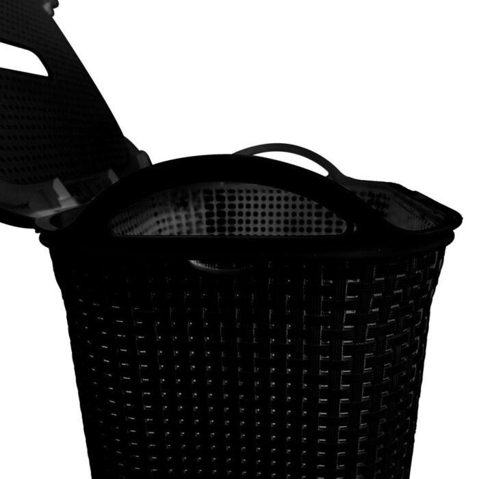 Cesto Rattan Tampa Basculada Preto 50 litros - Image 4