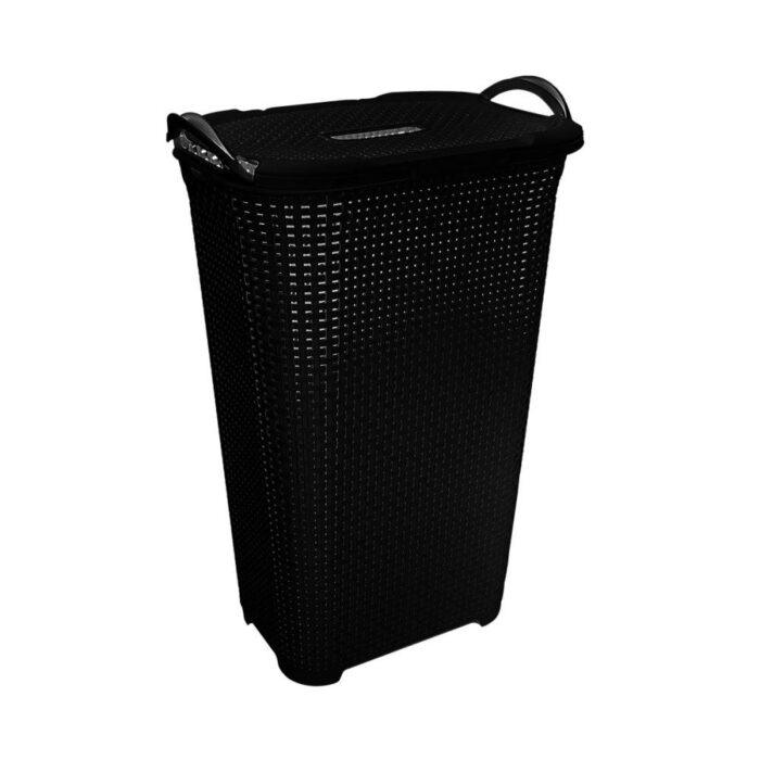 Cesto Rattan Tampa Basculada Preto 50 litros - Image 6