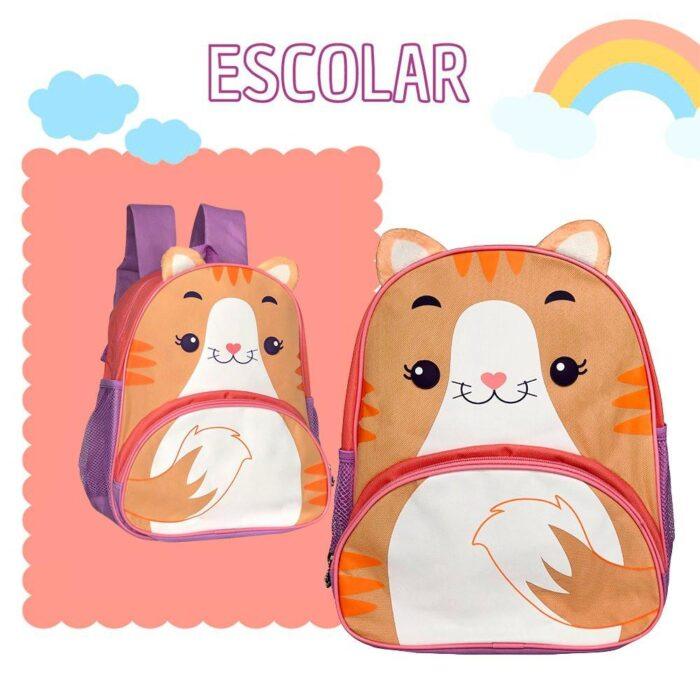 Mochila Infantil Com Alças - Gato