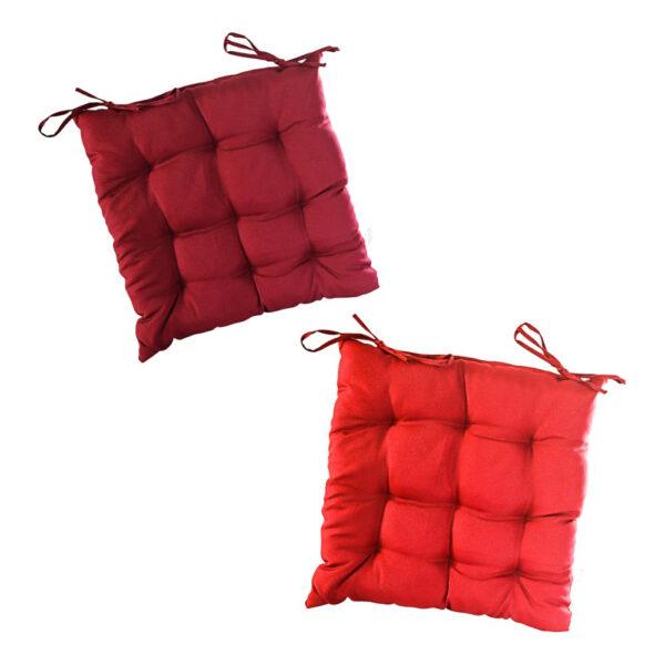 Assento Futon para Cadeira Oxford Vinho e Vermelho - Sortidos