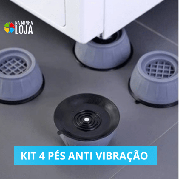 Kit 4 Pés Bases Protetora Multiuso Máquina de Lavar Anti Vibração