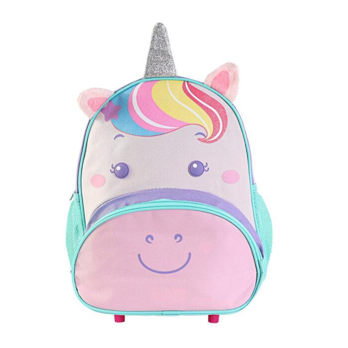 Mochila Infantil Com Rodinhas Unicornio - Roxo - Image 4