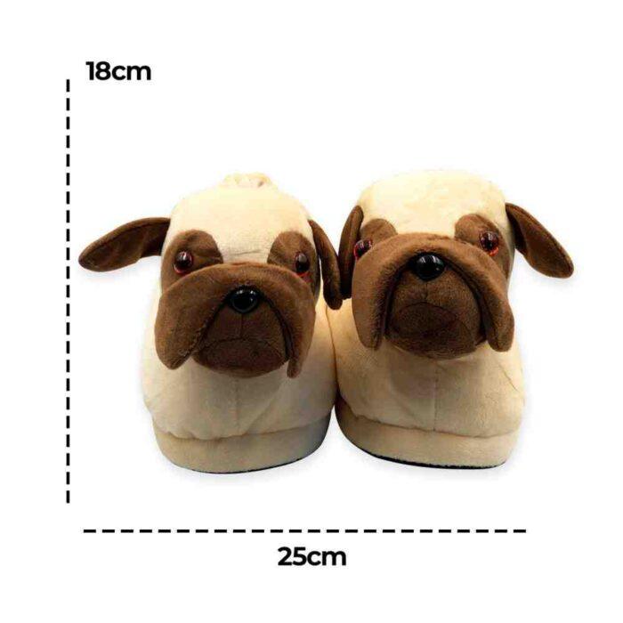 Pantufas de Cachorro Pug 3D Tamanho Único - Image 5