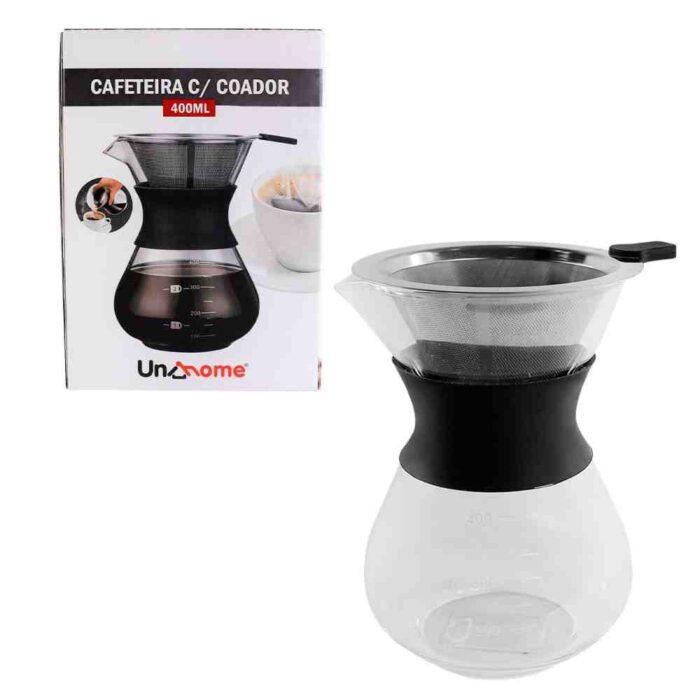 Cafeteira de Vidro com Coador 400ml