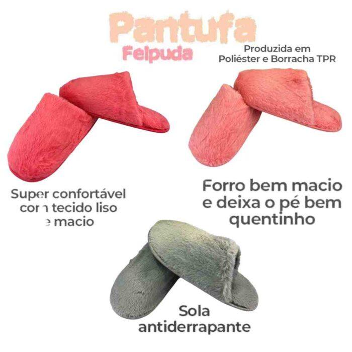 Pantufa Feminina Felpuda