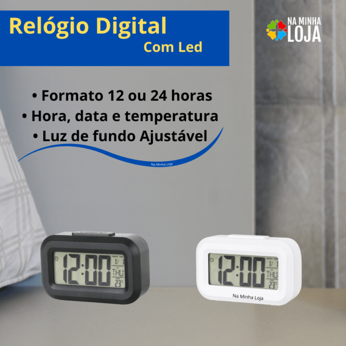 Mini Relógio Digital com Led Sortido