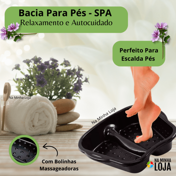 Bacia Para Pés Pedicure Escalda Pés Spa Relaxamento