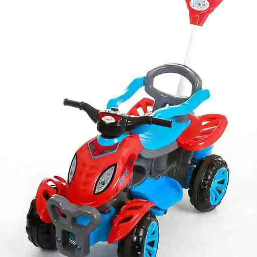 Carrinho De Passeio Infantil Quadriciclo Haste Pedal Moto