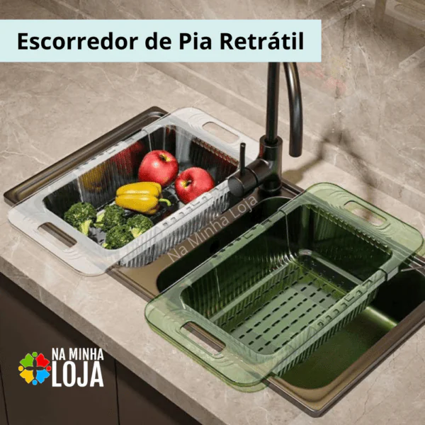 Cesto Escorredor Multiuso Retrátil Sortido