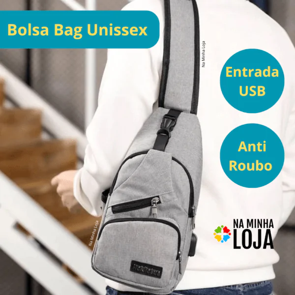 Bag Unissex Com Entrada Usb Sortida
